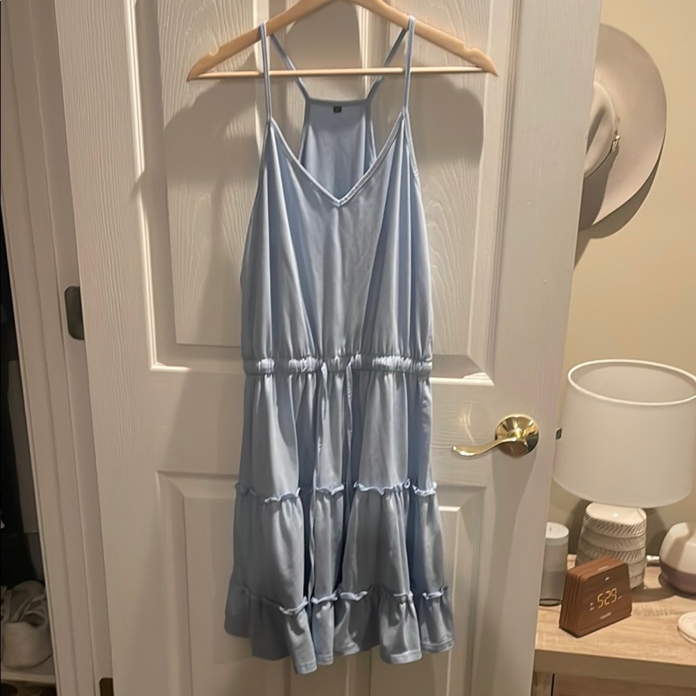 Light Blue Spaghetti Strap Dress